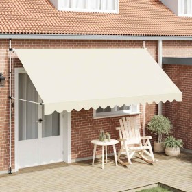 Toldo retráctil de operación manual 400 cm crema