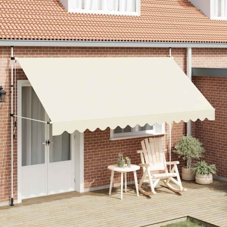 Toldo retráctil de operación manual 400 cm crema