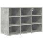 Zapatero Gris hormigón 77.5 x 30 x 51 cm Madera contrachapada