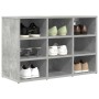 Zapatero Gris hormigón 77.5 x 30 x 51 cm Madera contrachapada