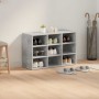 Zapatero Gris hormigón 77.5 x 30 x 51 cm Madera contrachapada
