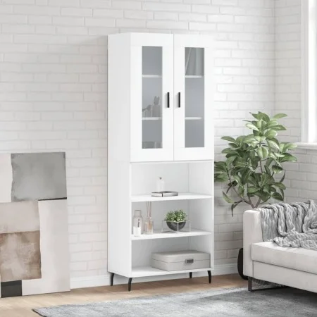 Aparador alto madera contrachapada blanco 69,5x34x180 cm de vidaXL, Aparadores - Ref: Foro24-3198737, Precio: 144,95 €, Descu...