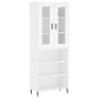 Aparador alto madera contrachapada blanco 69,5x34x180 cm by vidaXL, Sideboards - Ref: Foro24-3198737, Price: 146,83 €, Discou...