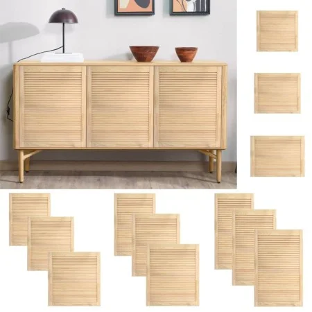 Closet door with 2 slat panels, made of pine wood, 99.3x59.4 cm by vidaXL, cabinet doors - Ref: Foro24-151140, Price: 70,29 €...