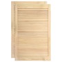 Lamellenschranktür 2 Stk. Kiefernholz 99,3x59,4 cm von vidaXL, Schranktüren - Ref: Foro24-151140, Preis: 71,40 €, Rabatt: %
