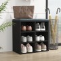 Mueble zapatero negro 52,5x30x50 cm en Armarios y almacenamiento | Comprar online en Foro24