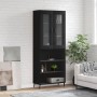 Hohes schwarzes Sperrholz-Sideboard 69,5 x 34 x 180 cm von vidaXL, Sideboards - Ref: Foro24-3198738, Preis: 153,44 €, Rabatt: %