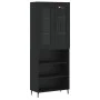 Hohes schwarzes Sperrholz-Sideboard 69,5 x 34 x 180 cm von vidaXL, Sideboards - Ref: Foro24-3198738, Preis: 151,26 €, Rabatt: %