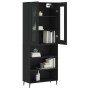 Hohes schwarzes Sperrholz-Sideboard 69,5 x 34 x 180 cm von vidaXL, Sideboards - Ref: Foro24-3198738, Preis: 153,44 €, Rabatt: %