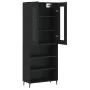 Aparador alto madera contrachapada negro 69,5x34x180 cm de vidaXL, Aparadores - Ref: Foro24-3198738, Precio: 151,26 €, Descue...