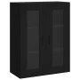 Hohes schwarzes Sperrholz-Sideboard 69,5 x 34 x 180 cm von vidaXL, Sideboards - Ref: Foro24-3198738, Preis: 151,26 €, Rabatt: %
