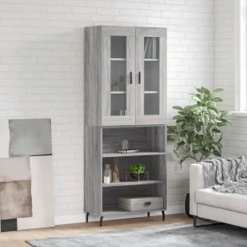 High sideboard sonoma gray plywood 69.5x34x180 cm by vidaXL, Sideboards - Ref: Foro24-3198743, Price: 128,44 €, Discount: %
