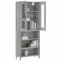 High sideboard sonoma gray plywood 69.5x34x180 cm by vidaXL, Sideboards - Ref: Foro24-3198743, Price: 130,24 €, Discount: %