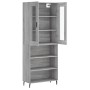 High sideboard sonoma gray plywood 69.5x34x180 cm by vidaXL, Sideboards - Ref: Foro24-3198743, Price: 130,24 €, Discount: %