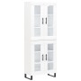 Hohes weißes Sperrholz-Sideboard 69,5 x 34 x 180 cm von vidaXL, Sideboards - Ref: Foro24-3198297, Preis: 180,93 €, Rabatt: %