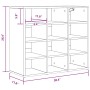 Zapatero Roble Sonoma 77.5 x 30 x 67 cm Madera contrachapada