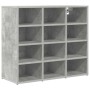 Zapatero Gris hormigón 77.5 x 30 x 67 cm Madera contrachapada