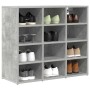 Zapatero Gris hormigón 77.5 x 30 x 67 cm Madera contrachapada