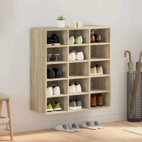 Zapatero Roble Sonoma 77.5 x 30 x 83.5 cm Madera contrachapada Zapatero Roble Sonoma 77.5 x 30 x 83.5 cm Madera contrachapada