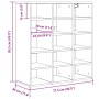 Zapatero Roble Sonoma 77.5 x 30 x 83.5 cm Madera contrachapada