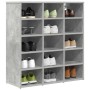 Zapatero Gris hormigón 77.5 x 30 x 83.5 cm Madera contrachapada