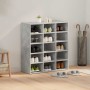 Zapatero Gris hormigón 77.5 x 30 x 83.5 cm Madera contrachapada