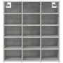 Zapatero Gris hormigón 77.5 x 30 x 83.5 cm Madera contrachapada