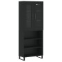 Aparador alto madera contrachapada negro 69,5x34x180 cm de vidaXL, Aparadores - Ref: Foro24-3198746, Precio: 146,68 €
