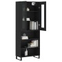 Aparador alto madera contrachapada negro 69,5x34x180 cm de vidaXL, Aparadores - Ref: Foro24-3198746, Precio: 146,68 €