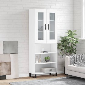Aparador alto madera contrachapada blanco 69,5x34x180 cm de vidaXL, Aparadores - Ref: Foro24-3198745, Precio: 140,46 €, Descu...