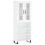 Aparador alto madera contrachapada blanco 69,5x34x180 cm de vidaXL, Aparadores - Ref: Foro24-3198745, Precio: 138,62 €, Descu...