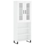 Tall white plywood sideboard 69.5x34x180 cm by vidaXL, Sideboards - Ref: Foro24-3198745, Price: 140,46 €, Discount: %
