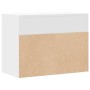 Banco zapatero de madera de ingeniería blanco 60x30x45 cm