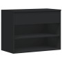 Banco zapatero de madera de ingeniería negro 60x30x45 cm