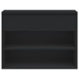 Banco zapatero de madera de ingeniería negro 60x30x45 cm