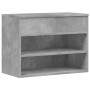Banco zapatero madera contrachapada gris hormigón 60x30x45 cm