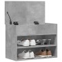 Banco zapatero madera contrachapada gris hormigón 60x30x45 cm