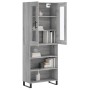 Aparador alto madera contrachapada gris sonoma 69,5x34x180 cm de vidaXL, Aparadores - Ref: Foro24-3198751, Precio: 131,58 €, ...