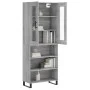 Aparador alto madera contrachapada gris sonoma 69,5x34x180 cm de vidaXL, Aparadores - Ref: Foro24-3198751, Precio: 130,08 €, ...