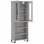 Aparador alto madera contrachapada gris sonoma 69,5x34x180 cm de vidaXL, Aparadores - Ref: Foro24-3198751, Precio: 131,58 €, ...