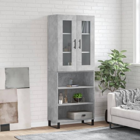 Aparador alto madera contrachapada gris hormigón 69,5x34x180 cm von vidaXL, Sideboards - Ref: Foro24-3198749, Preis: 127,75 €...