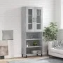 Aparador alto madera contrachapada gris hormigón 69,5x34x180 cm by vidaXL, Sideboards - Ref: Foro24-3198749, Price: 126,23 €,...