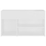 Banco zapatero de madera contrachapada blanco 80x30x45 cm