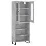 Aparador alto madera contrachapada gris hormigón 69,5x34x180 cm by vidaXL, Sideboards - Ref: Foro24-3198749, Price: 126,23 €,...