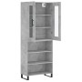 Aparador alto madera contrachapada gris hormigón 69,5x34x180 cm von vidaXL, Sideboards - Ref: Foro24-3198749, Preis: 127,75 €...