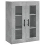 Aparador alto madera contrachapada gris hormigón 69,5x34x180 cm by vidaXL, Sideboards - Ref: Foro24-3198749, Price: 126,23 €,...