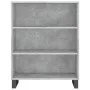 Aparador alto madera contrachapada gris hormigón 69,5x34x180 cm by vidaXL, Sideboards - Ref: Foro24-3198749, Price: 126,23 €,...