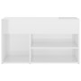 Banco zapatero madera contrachapada blanco brillante 80x30x45cm