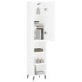 Aparador alto madera contrachapada blanco brillo 34,5x34x180 cm de vidaXL, Aparadores - Ref: Foro24-3198995, Precio: 107,07 €...