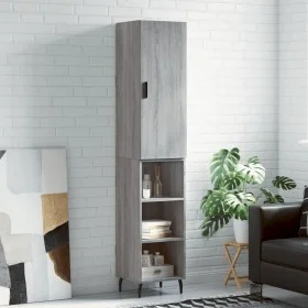 Aparador alto madera contrachapada gris Sonoma 34,5x34x180 cm de vidaXL, Aparadores - Ref: Foro24-3198999, Precio: 99,87 €, D...